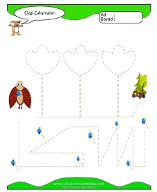 okul öncesi çocuklar için Çizgi çalışma sayfaları